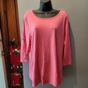 NWT Quacker factory coral pink top